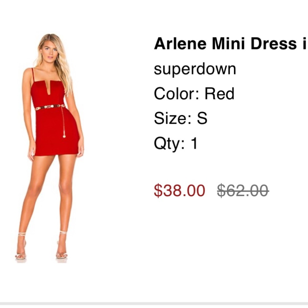 Red mini dress
